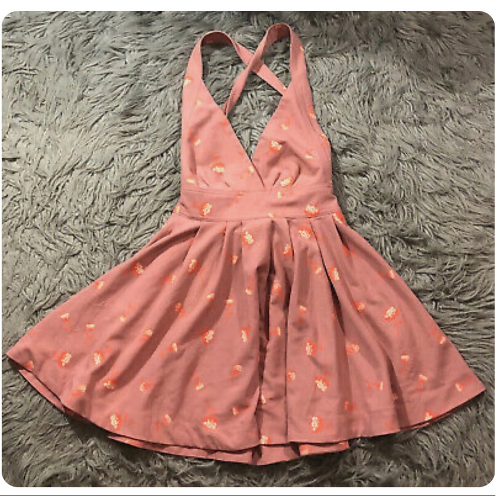 Free People mauve dandelion halter dress, size 6